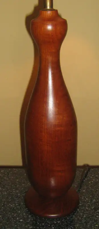 1950s Danish Solid Teak Bottle Lamp with Atomic Three Tier Shade in Indoor Lighting & Fans in City of Toronto - Image 7