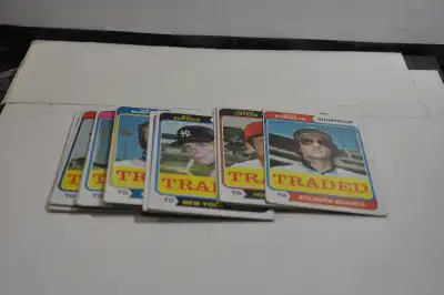 1974 Topps Traded Baseball Set lot of +- 15 larry gura Osteen +, View more
