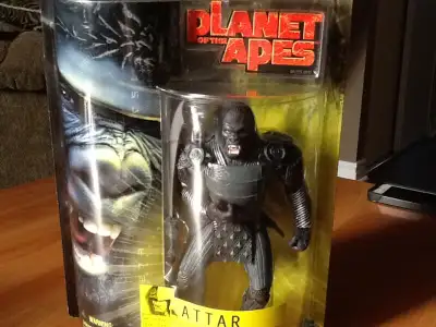 STILL FACTORY SEALED FROM HASBRO. ATTAR FROM PLANET OF THE APES. 2001. SEE OUR OTHER STUFF TOO.