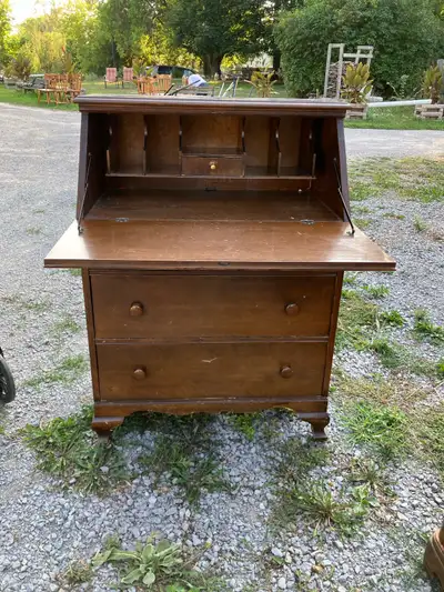 Antique Secretary Desk, View more