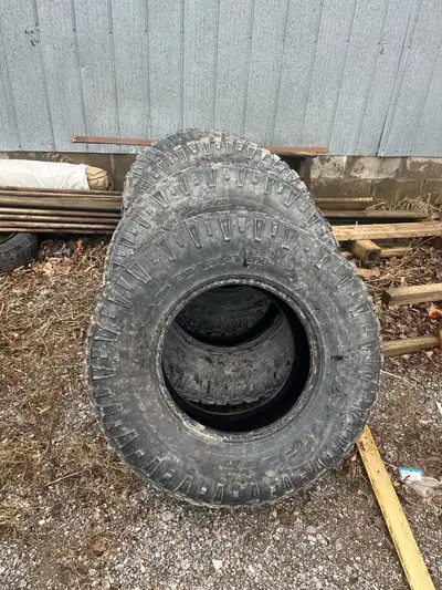 315 70 17, still some tread left if someone wanted to run them for the summer. Plug in one but all h...