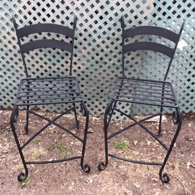 Chair size: 16-in x 16-in x 24-in H / 41-in to the top/ —each chair = $50.oo we have 2 cushions - $1...