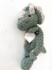Handmade Crocheted Triceratops Snuggler