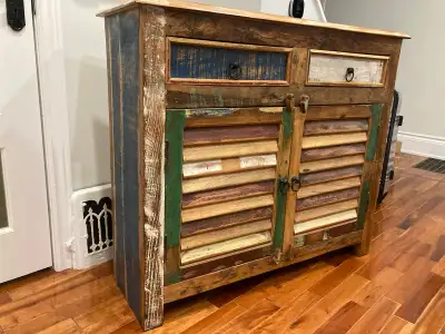 Reclaimed pine storage cabinet, View more