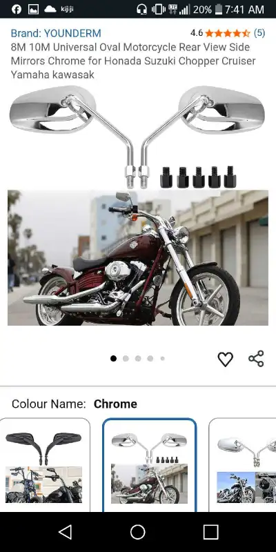 Had a 2010 Johnny Pag chopper style motorcycle a few year's ago I forgot I had these mirrors in grea...