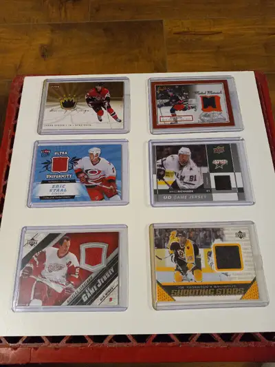 For sale. Lot of authentic pulled from packs Game Jersey Hockey cards.Cards are in mint condition in...