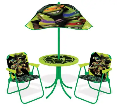 Ninja Turtles Classic Patio Set Toy 4 piece set $55 Girls 14 inch Dream Supercycle bike with trainin...