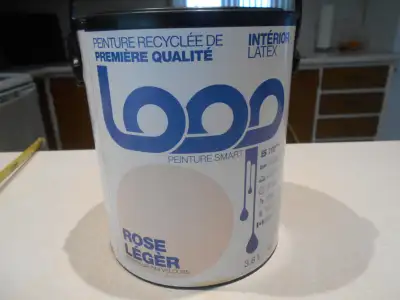 1-CONTENANT DE PEINTURE,ROSE LEGER,INTERIEUR,FINI VELOURS 3.6 L., View more
