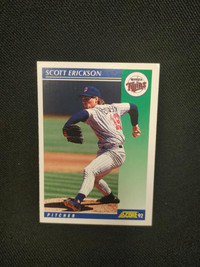 1992 Score92 Scott Erickson Pitcher Minnesota Twins Card #60