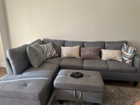Grey sectional 