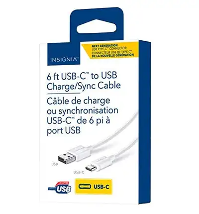 Insignia 6ft. USB C to USB Cable. Charge and Sync Cable. Charger, View more