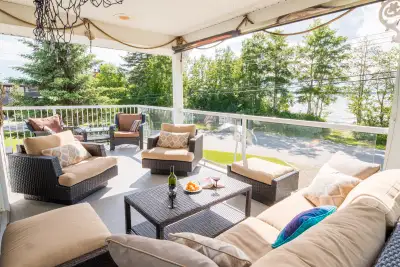 OPTION to LOWER RENT! Executive, Furnished, 5 Bdrm LAKE FRONT