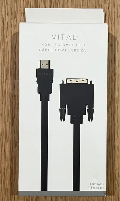 HDMI TO DVI CABLE 6ft, never user, still in box
