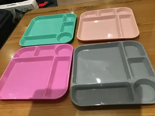 Four Large Sectional Dinner Plates Great for Picnic/ Camping in Kitchen & Dining Wares in Calgary - Image 3