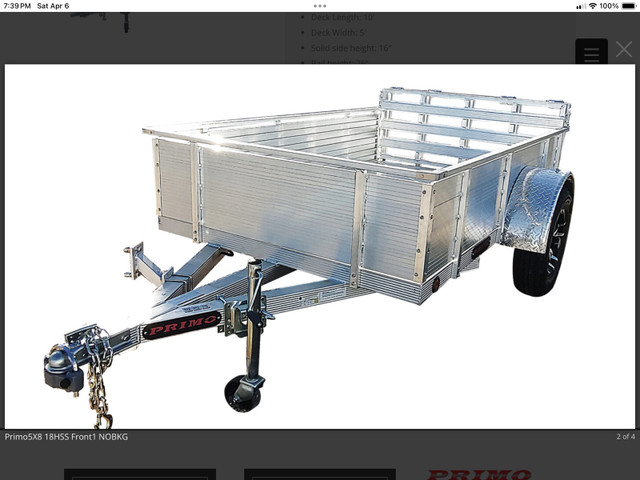 2023 Primo 5x10 utility trailer in Cargo & Utility Trailers in Saint John - Image 3
