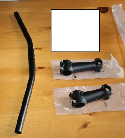 NEW Flat Bar package stem POTENCE GUIDON Bar end Fix MTB hybrid, Voir plus