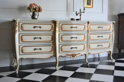 Antique French 9 Drawer Dresser, View more
