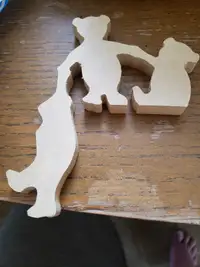 Wooden bear shelf sitters ready to paint, bagful