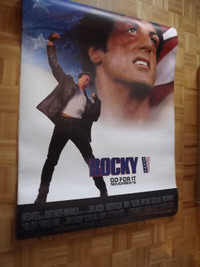 "ROCKY V"  1990 BUS SHELTER MOVIE POSTER /SYLVESTER STALLONE