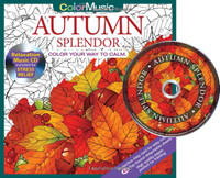 Autumn Splendor Adult Coloring Book with Music CD