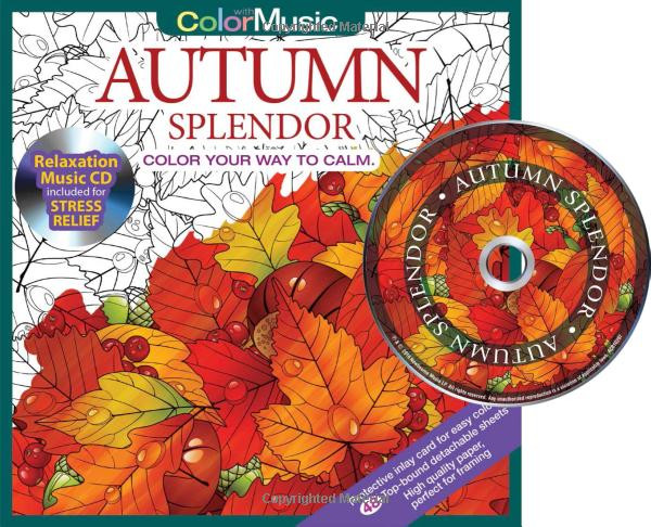 Autumn Splendor Adult Coloring Book with Music CD in Other in Oshawa / Durham Region