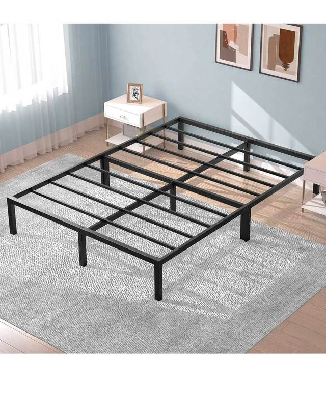 *BRAND NEW* Mr IRONSTONE Queen Bed Frame, 14 Inch Metal Platform in Home Décor & Accents in Mississauga / Peel Region - Image 2