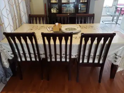 dining table with chairs and hutch and buffet , View more