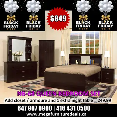 Huge Sale *  NO TAX *  Bedroom Set * Queen Bedroom Set, View more