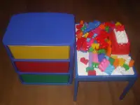 Child Table, Dresser, & Lego