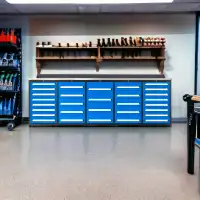 Banc organisateur d'outils de 10 pieds avec 30 tiroirs