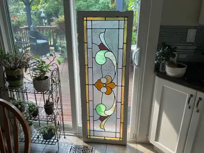 Antique stained glass window, View more