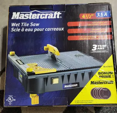 Mastercraft wet tile saw, View more