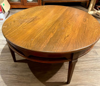 MCM solid wood (teak, cherry?) coffee table