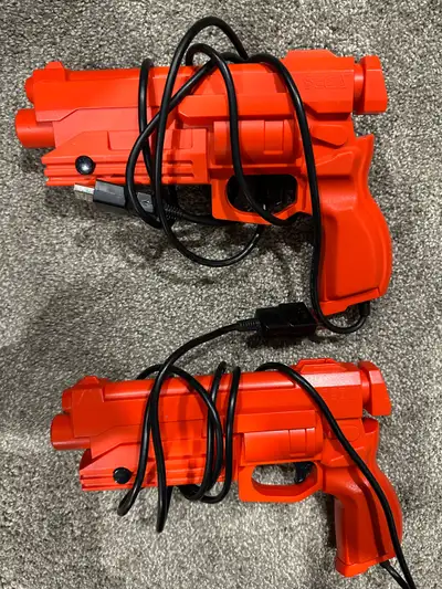 Pair of Sega Saturn Original Stunner Light blaster MK-80113, View more
