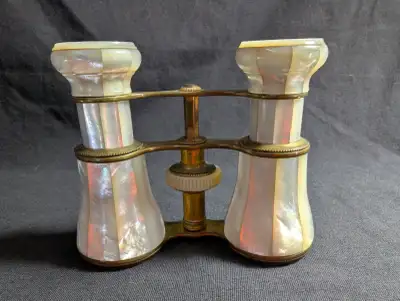 Antique French Mother Of Pearl Opera Glasses, View more