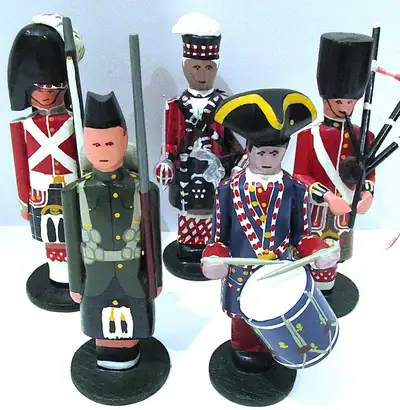 CHOICE OF 1 (ONE) CANADIAN CARVED & PAINTED WOOD TOY SOLDIER, View more