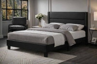 Black Leather Bed frame Calgary Alberta Preview