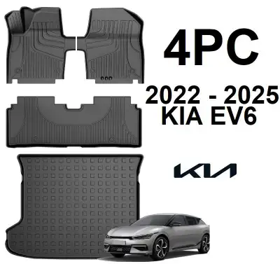KIA EV9 6 SEATER - 2024 2025 - 4PC WAYIDSS FLOOR MATS  , View more