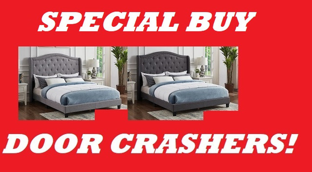 WINTER  SPECIAL FOR LINEN BED NAIL HEAD TRIM, BUTTON TUFTING. in Beds & Mattresses in Oakville / Halton Region - Image 4