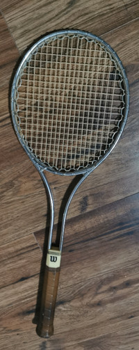 Vintage Wilson T2000 Chrome Tubular Steel Tennis Racket