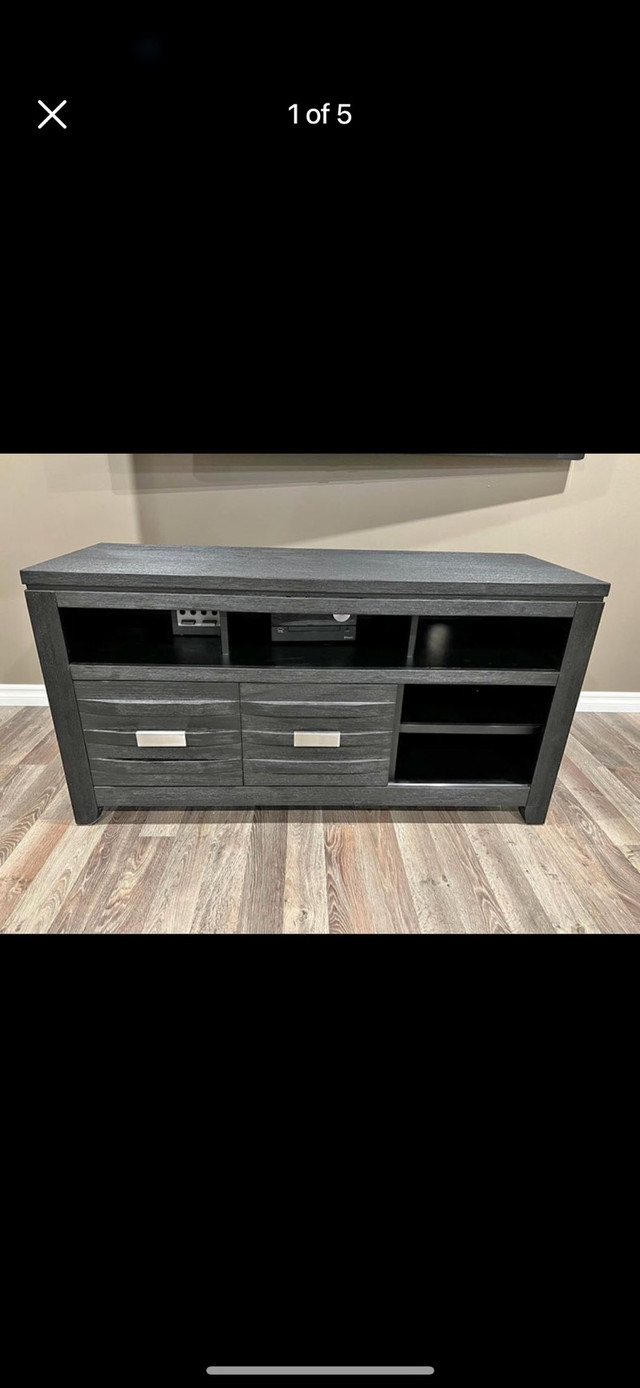 Jofran Furniture Altamonte - Dark Charcoal 50 Inch Sliding Door  in TV Tables & Entertainment Units in St. Albert