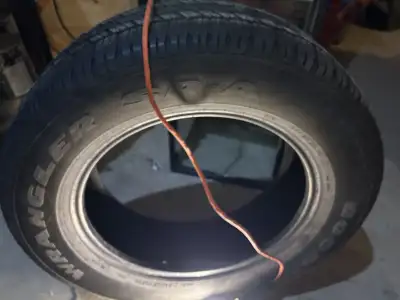 I have 1 slightly used pick up tire, the size is 275/60R20 The tire has Approximately 10000 k on it...