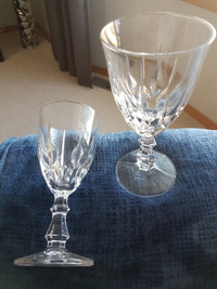 2 Beautiful Crystal Glasses