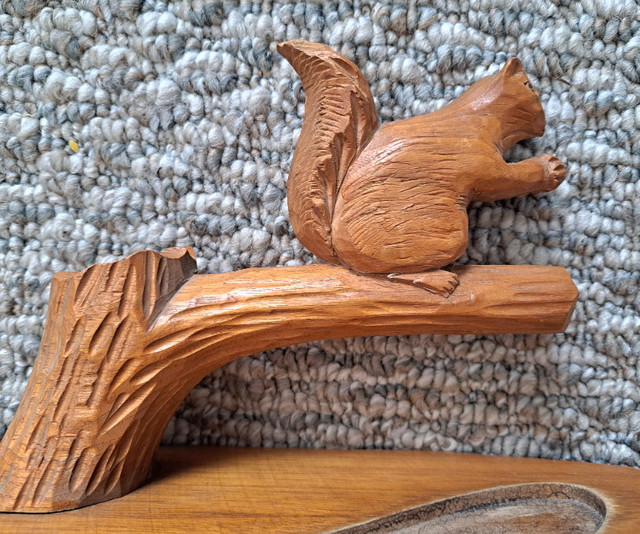 Signed -PAUL EMILE CARON-Wood Carving Squirrel on Branch in Arts & Collectibles in Kitchener / Waterloo - Image 2