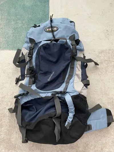 North 49 Nomad 65L hiking backpack blue/grey, View more