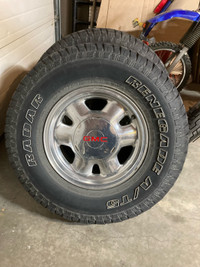 265/75R16 AT tires on rims