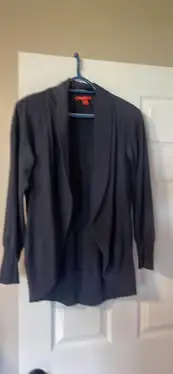 Blue cardigan sweater, View more
