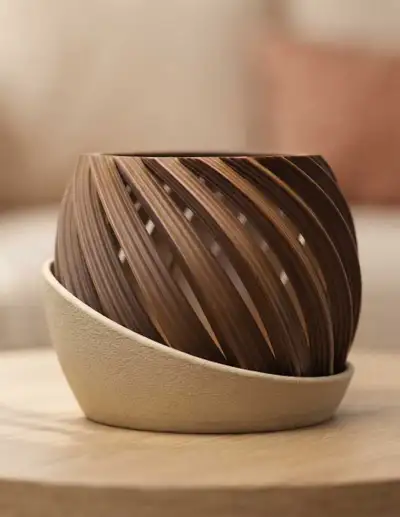 DRIP TRAY INCLUDED Premium Spiral Pot/Planter, View more