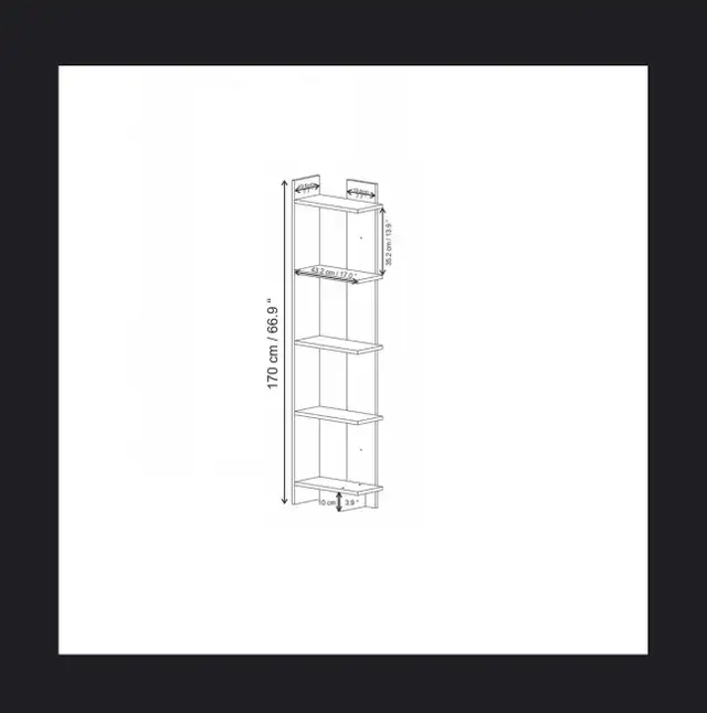Modern 5-Tier Ladder Corner Bookcase in Bookcases & Shelving Units in Oshawa / Durham Region - Image 6