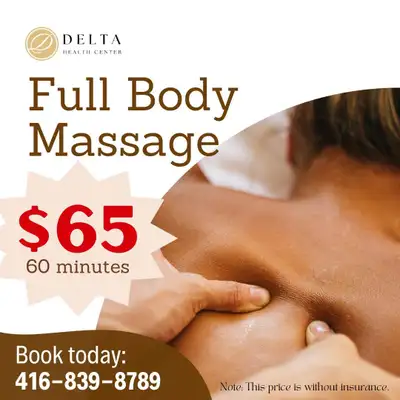 $65 /hr Spa massage，$100/hr includes tax for insurance4168398789, View more